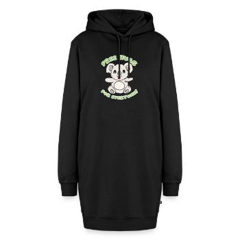 Koala Umarmung - Hoodie-Kleid - Schwarz - Vorne - AI Model Female 172 light (172cm)