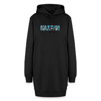 Hai Haie Fan Tier Tiere Meer Spruch - Hoodie-Kleid - Schwarz - Vorne - AI Model Female 172 light (172cm)