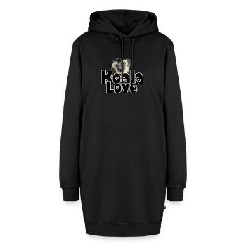 Koala Liebe Tier Tiere Australien Spruch - Hoodie-Kleid - Schwarz - Vorne - AI Model Female 172 light (172cm)