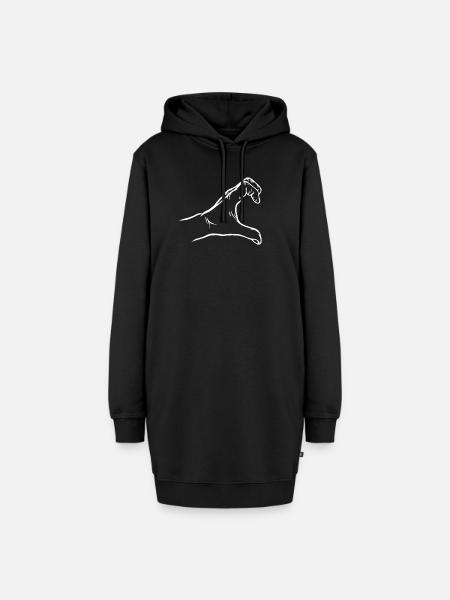 Love Hands Partner Design - Hoodie-Kleid - Schwarz
