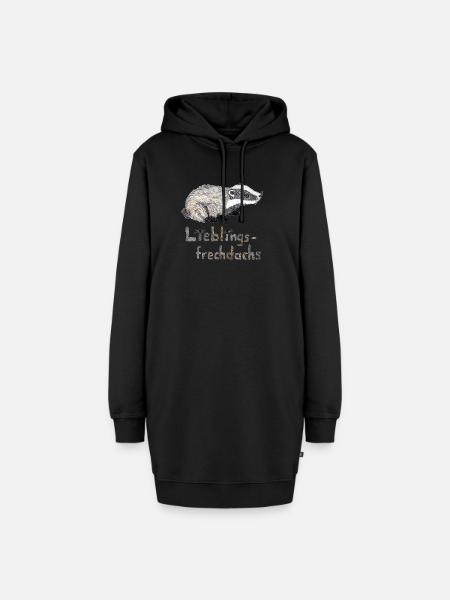 Lieblingsfrechdachs - Süßer Dachs Aquarell - Hoodie-Kleid - Schwarz