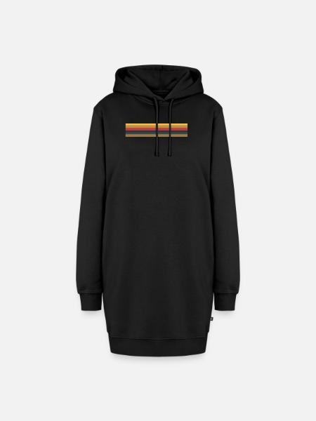Dreizehnte Doktor-Streifen - Hoodie-Kleid - Schwarz