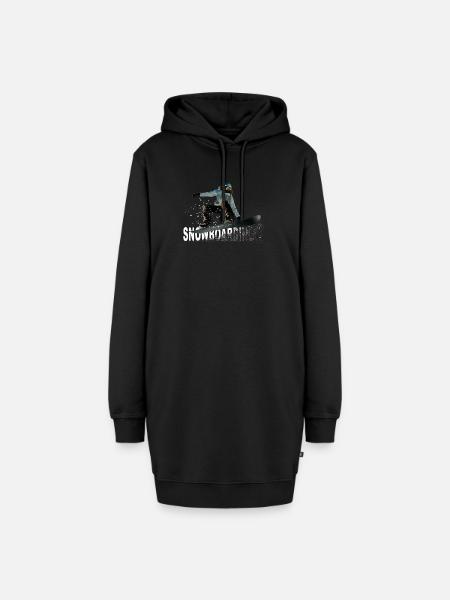 snowboarding - Hoodie-Kleid - Schwarz