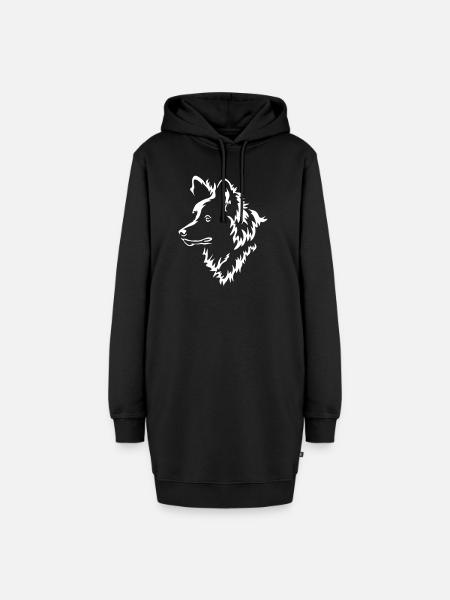 Spitz Kopf "Black Edition" - Hoodie-Kleid - Schwarz