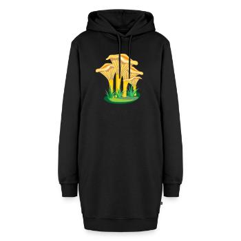 Pilze Pilze - Hoodie-Kleid - Schwarz - Vorne - AI Model Female 172 light (172cm)