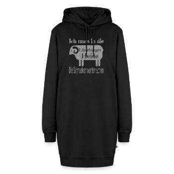 Lüneburger Heide Silhouette T-Shirt - Hoodie-Kleid - Schwarz - Vorne - AI Model Female 172 light (172cm)