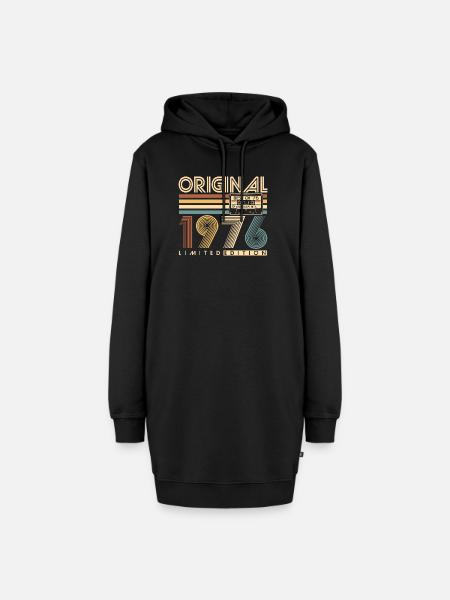 Original 1976 Jahrgang Vintage Geburtstag Geschenk - Hoodie-Kleid - Schwarz