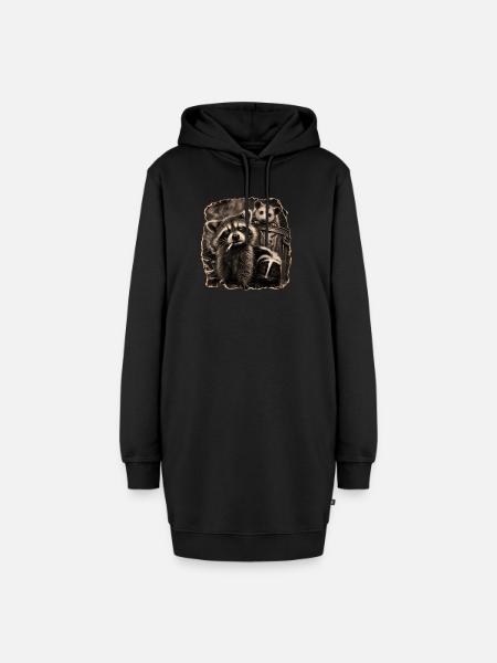 Trash Panda Night Crew Raccoon Opossum Skunk  - Hoodie-Kleid - Schwarz