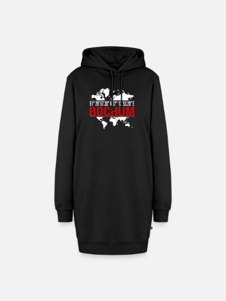 Bochum - Hoodie-Kleid - Schwarz