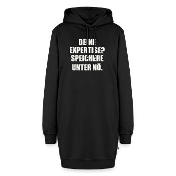 Sarkastischer Spruch - Hoodie-Kleid - Schwarz - Vorne - AI Model Female 172 light (172cm)