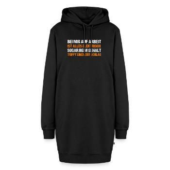 BEI MIR AUF ARBEIT - Hoodie-Kleid - Schwarz - Vorne - AI Model Female 172 light (172cm)