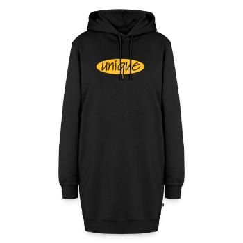Einzigartige - Hoodie-Kleid - Schwarz - Vorne - AI Model Female 172 light (172cm)