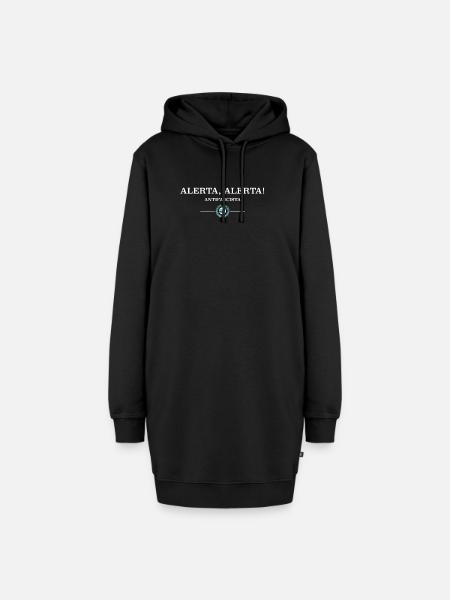 Alerta Antifascista! - Hoodie-Kleid - Schwarz
