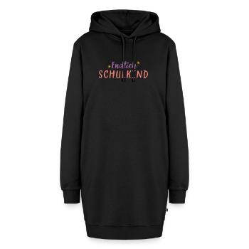Endlich Schulkind - Hoodie-Kleid - Schwarz - Vorne - AI Model Female 172 light (172cm)