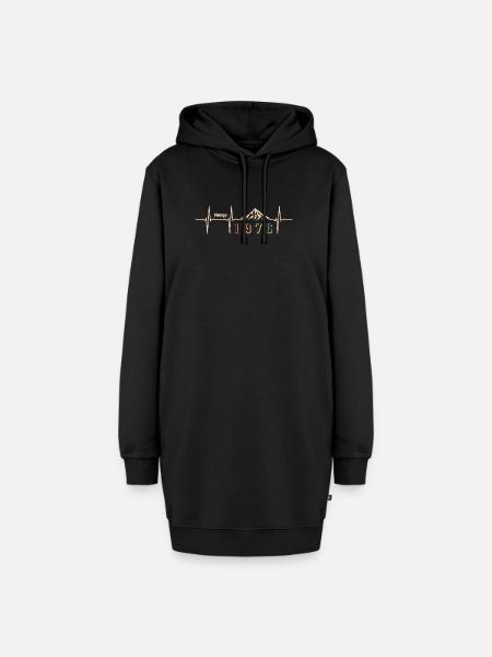 Street Retro 50 Jahre Fünfziger Geschenk 1976 - Hoodie-Kleid - Schwarz