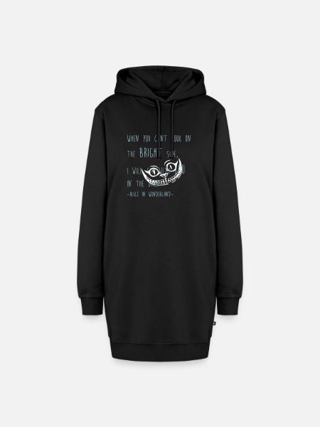 Katze Hutmacher - Hoodie-Kleid - Schwarz