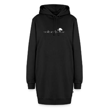 Baum Bäume - Hoodie-Kleid - Schwarz - Vorne - AI Model Female 172 light (172cm)