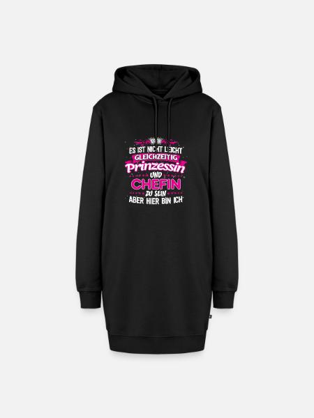 CHEFIN - gleichzeitig Prinzessin - Hoodie-Kleid - Schwarz