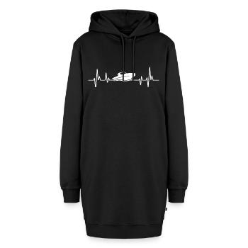 Außenborder Motorboot Boot Yacht Kapitän - Hoodie-Kleid - Schwarz - Vorne - AI Model Female 172 light (172cm)
