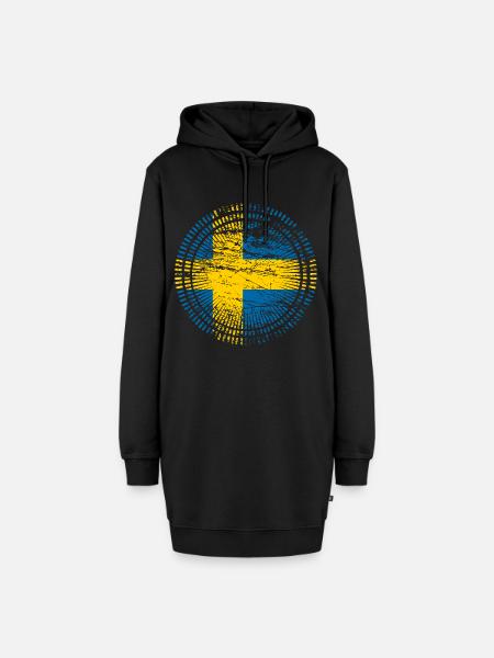 Schweden - Hoodie-Kleid - Schwarz