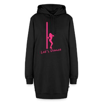 Pole Dance - Hoodie-Kleid - Schwarz - Vorne - AI Model Female 172 light (172cm)