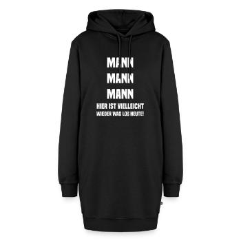 Mann Mann Mann hier ist vielleicht wieder was los - Hoodie-Kleid - Schwarz - Vorne - AI Model Female 172 light (172cm)
