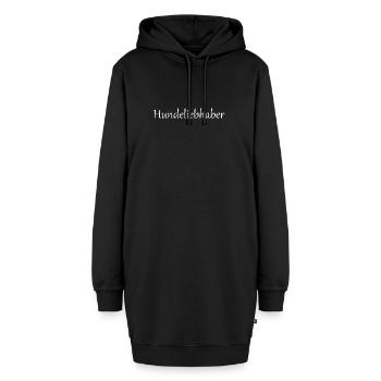 Hundeliebhaber - Hoodie-Kleid - Schwarz - Vorne - AI Model Female 172 light (172cm)