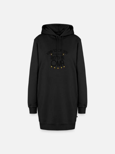 Oma - Hoodie-Kleid - Schwarz