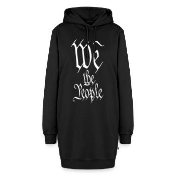 We The People Preamble The National Constitution - Hoodie-Kleid - Schwarz - Vorne - AI Model Female 172 light (172cm)