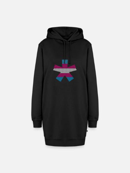 Sternchen - Hoodie-Kleid - Schwarz