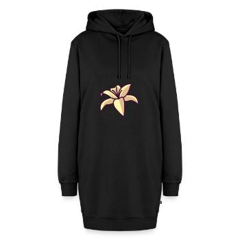 Lilie - Hoodie-Kleid - Schwarz - Vorne - AI Model Female 172 light (172cm)
