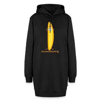 Lustige Schupfnudel hat Schnupfen - Hoodie-Kleid - Schwarz - Vorne - AI Model Female 172 light (172cm)