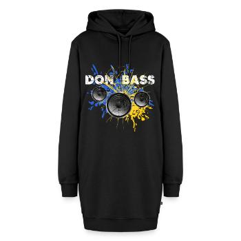 UKRAINE Donbass Sound of ukraine "DON BASS" - Hoodie-Kleid - Schwarz - Vorne - AI Model Female 172 light (172cm)