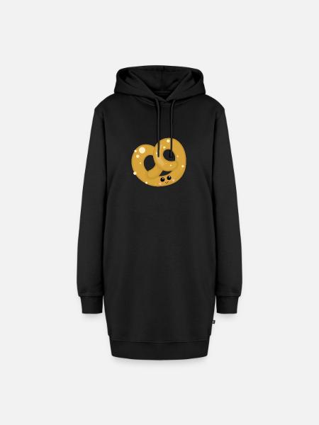 brezel - Hoodie-Kleid - Schwarz