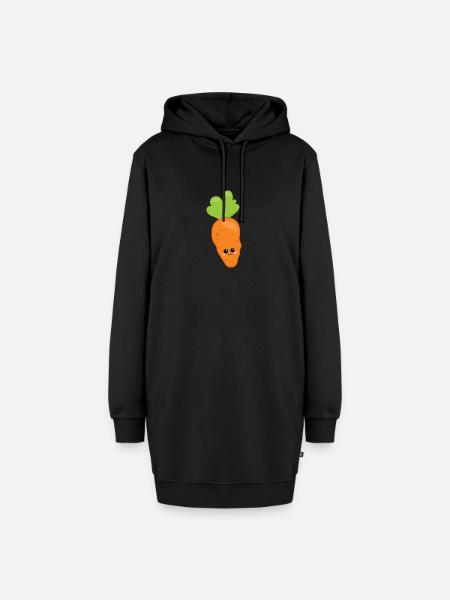 Karotte - Hoodie-Kleid - Schwarz