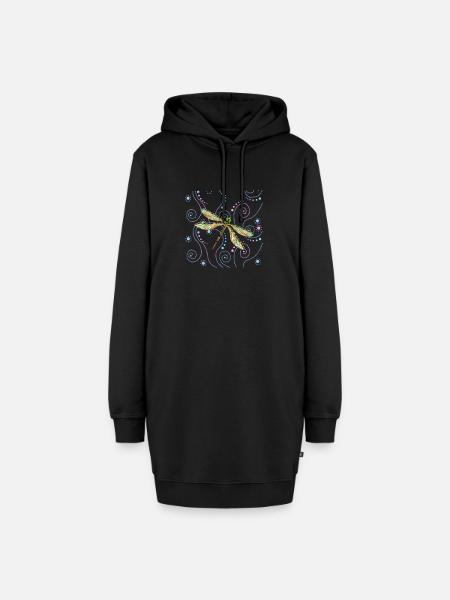 Libelle - Hoodie-Kleid - Schwarz