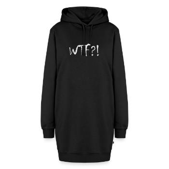 Fun - wtf?! - Hoodie-Kleid - Schwarz - Vorne - AI Model Female 172 light (172cm)