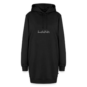 Hundeliebhaber - Hoodie-Kleid - Schwarz - Vorne - AI Model Female 172 light (172cm)