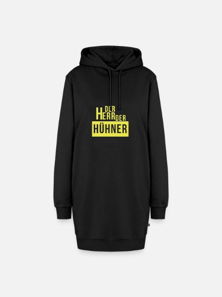 Der Herr der Hühner - Hoodie-Kleid - Schwarz