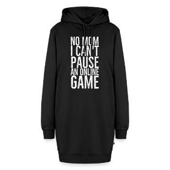 Keine Mutter Ich kann ein Online-Spiel nicht anhalten - Hoodie-Kleid - Schwarz - Vorne - AI Model Female 172 light (172cm)