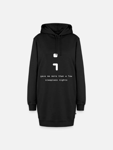 Semikolon Programmierer - Hoodie-Kleid - Schwarz