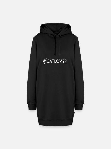 Catlover - Hoodie-Kleid - Schwarz