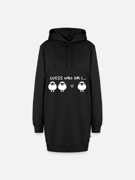 Schwarzes Schaf - Hoodie-Kleid - Schwarz