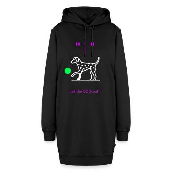 Hund Hund Hund Hund Hund - Hoodie-Kleid - Schwarz - Vorne - AI Model Female 172 light (172cm)