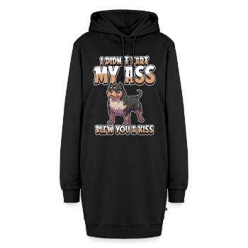 American Bully - Hoodie-Kleid - Schwarz - Vorne - AI Model Female 172 light (172cm)