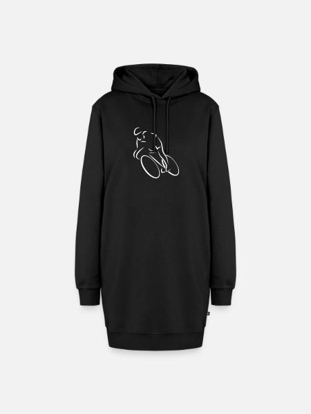 Radsport - Hoodie-Kleid - Schwarz