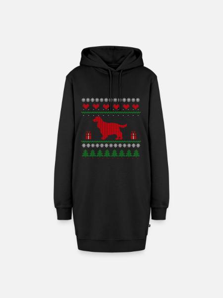 Ugly Christmas Cocker Spaniel Weihnachten Geschenk - Hoodie-Kleid - Schwarz