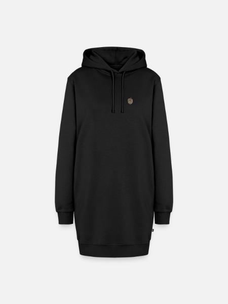 Eichel bestickt - Hoodie-Kleid - Schwarz