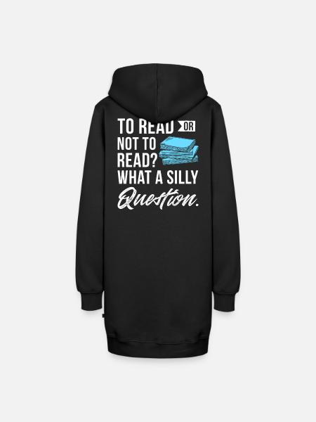 Bücher - Hoodie-Kleid - Schwarz
