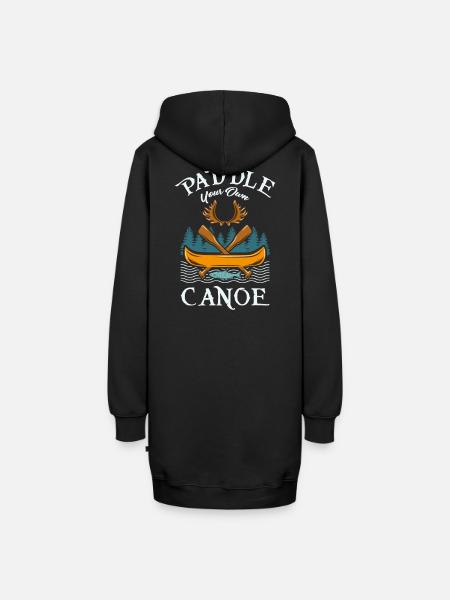 Kanu Kanufahren Kanutour - Hoodie-Kleid - Schwarz
